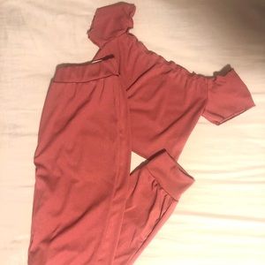 two piece matching lounge set